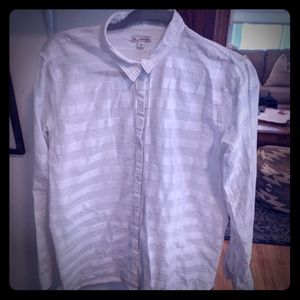 Classic white stripes button up. Great condition!